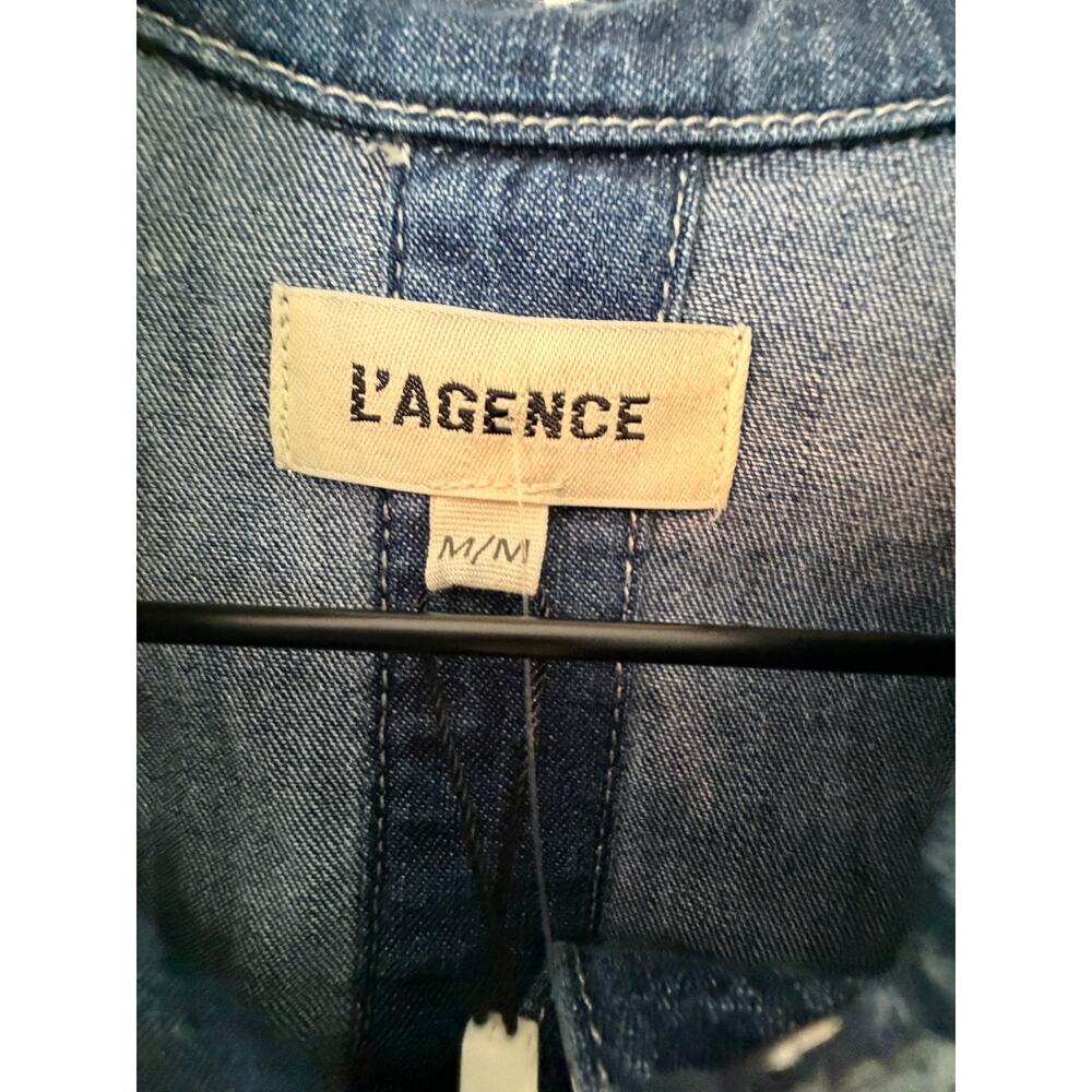 L'AGENCE, NEW, Annette Chambray Shirt, MED - Picture 4 of 11